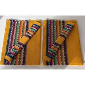 Placemats/Napkins Set of 2 each. Guatemala Mayan Hand-Woven by Artisans. New.